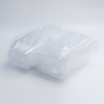 Paquete de 50 pzs bandejas con tapa bisagra 185x135x45 mm  750 ml  21,14 g PP transparente