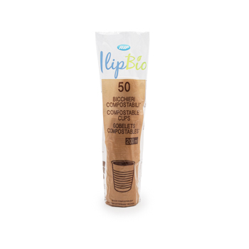 62129 50 pzs vasos diam. 70 mm  200 ml  2,2 g PLA blanco