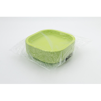 70980 50 pcs heat sealable trays 180x180x25 mm   11,5 g PP green