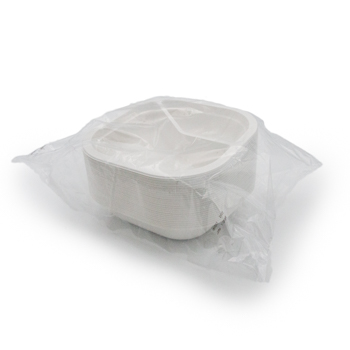 71418 50 pz contenitori termosaldabili biscomp. 180x180x35 mm   22 g MATER-BI bianco