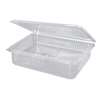 30095 25 pz vassoi gastronomia clamshell 217x167x55 mm  1500 ml  28,4 g RPET trasparente a