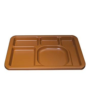 Una sola pieza de 1 pzs bandejas de comida 455x330x30 mm   460 g PS marrón