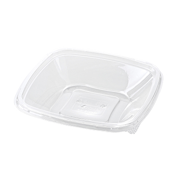 Single Pieces of 70 pcs deli-food containers 191x191x38 mm  500 ml  14,7 g RPET transparent