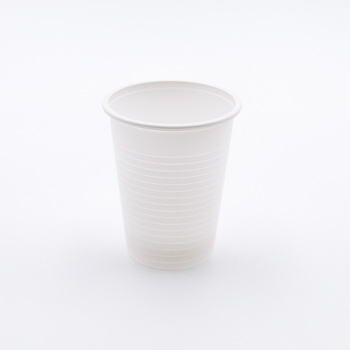 Singolo pezzo di 50 pz bicchieri diam. 70 mm 200 ml 3,5 g MATER-BI bianco