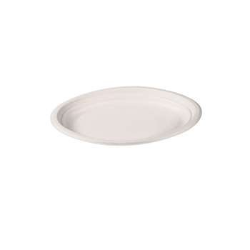 Una sola pieza de 50 pzs platos ovales 190x260x20 mm   17 g PULP blanco