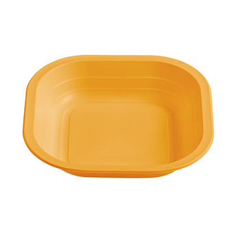 70990 50 pcs heat sealable trays 180x180x35 mm   13,5 g PP orange