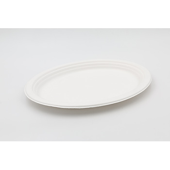 71188 50 pcs oval plates 318x255x22 mm   30 g PULP white