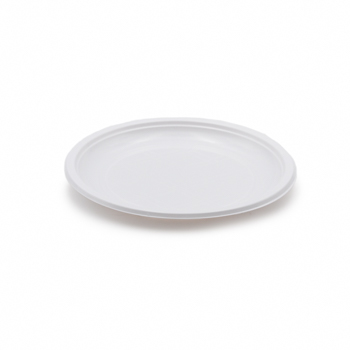 Single Pieces of 50 pcs flat plates diam. 210 mm   18 g PP white