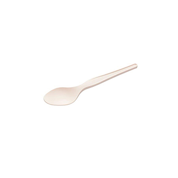 80901 40 pcs dessert spoons 120x27 mm   2,3 g MATER-BI white
