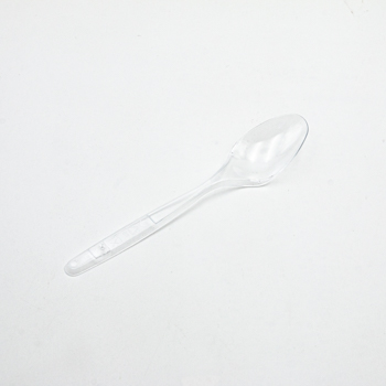 Single Pieces of 40 pcs dessert spoons 125 mm   1,5 g PS transparent