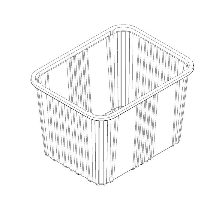 23815 cestini B31N 142x182x120 mm 750 gr  RPET trasparente a 21g